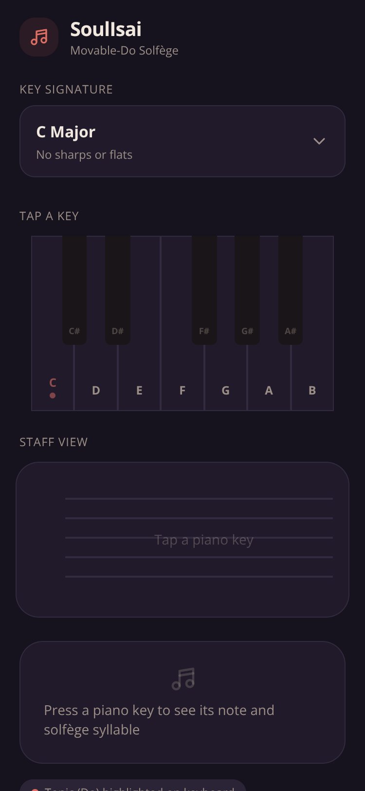 Solfège Trainer screen 1