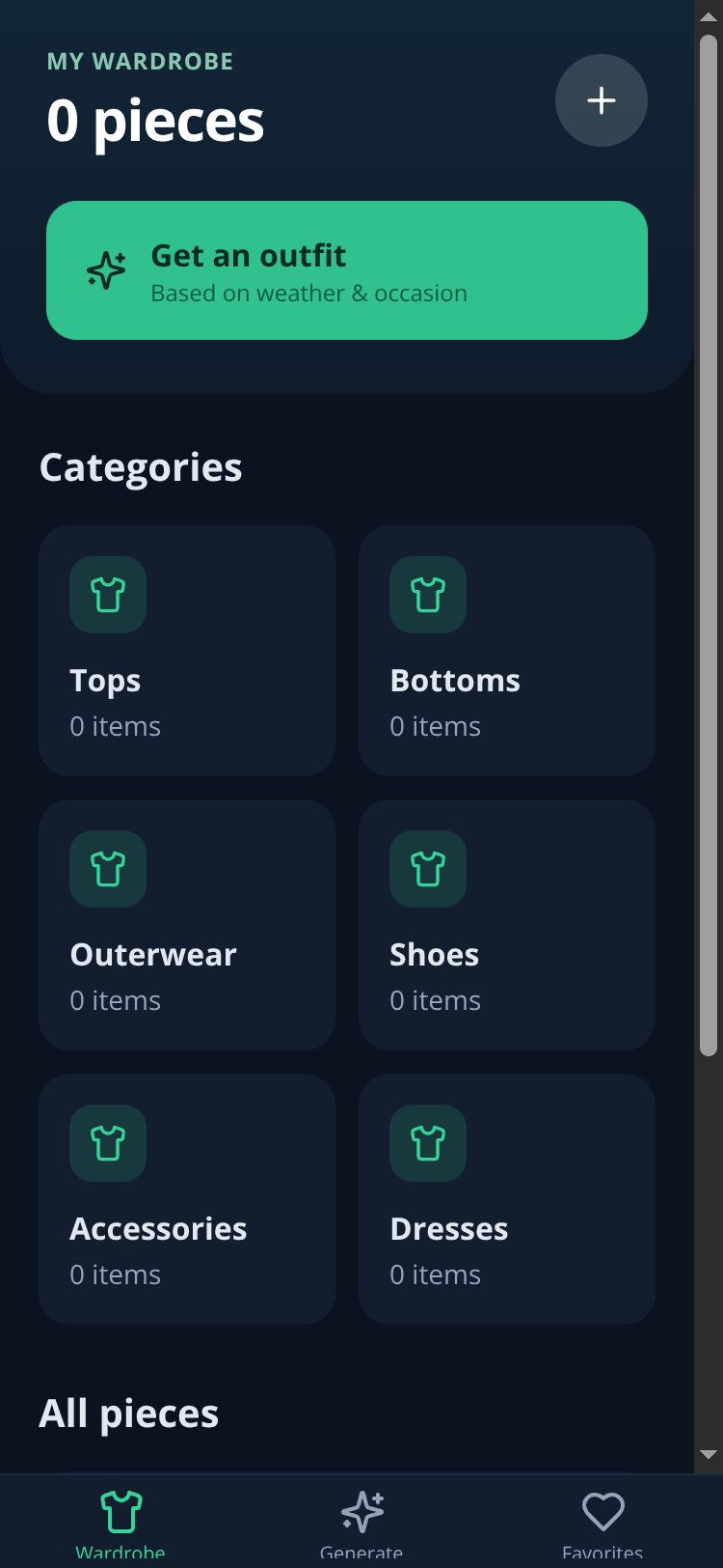 Outfit Picker screen 2