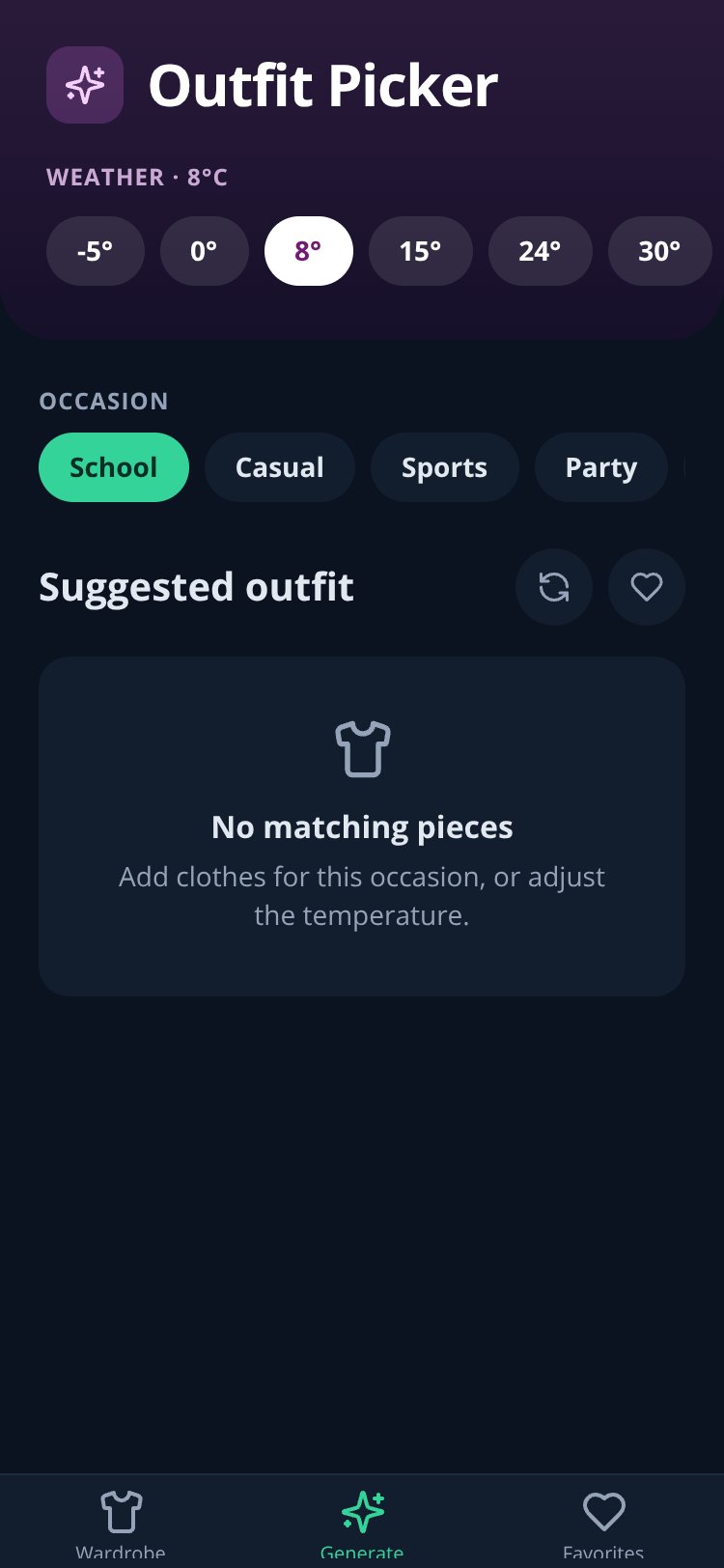 Outfit Picker screen 5