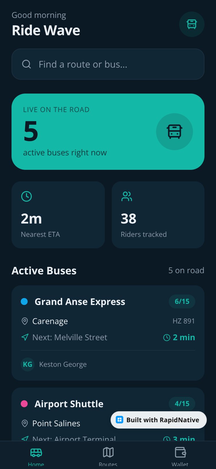 Ride Wave screen 2