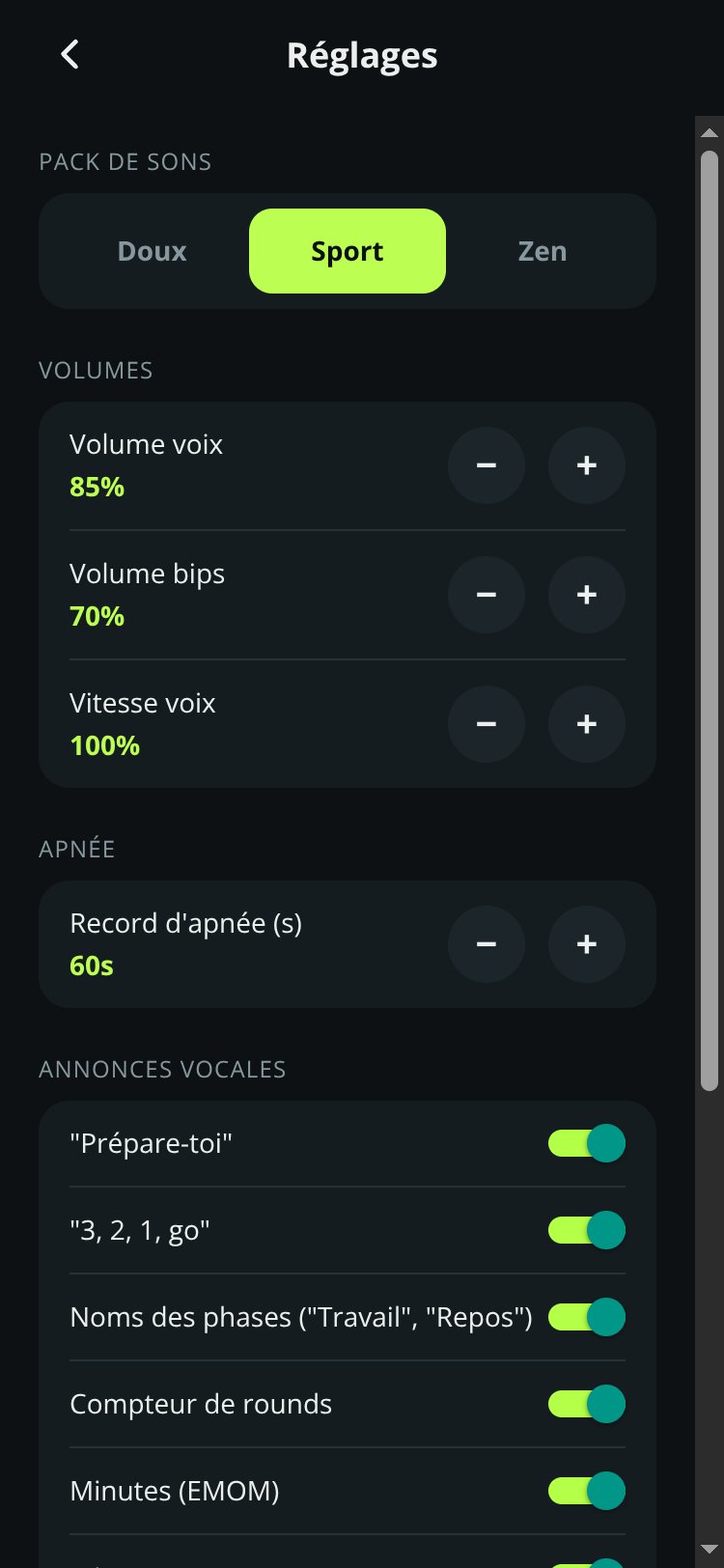 Chrono Sportif screen 3