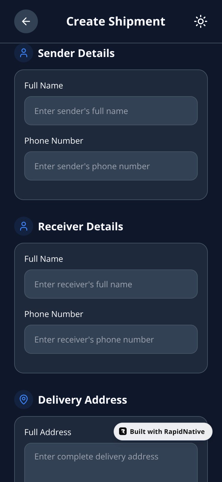 SwiftShip screen 2