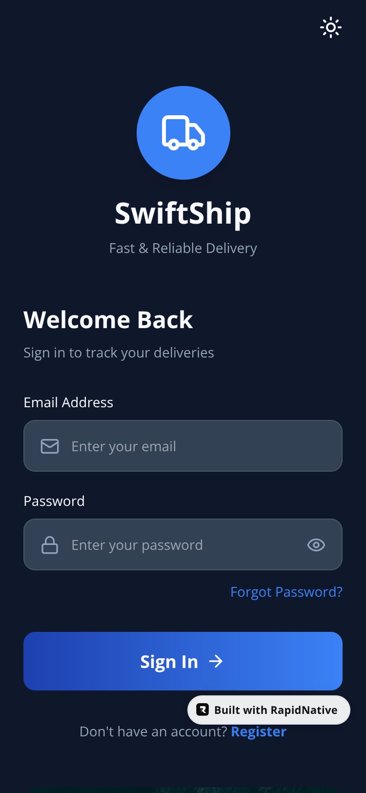 SwiftShip screen 3