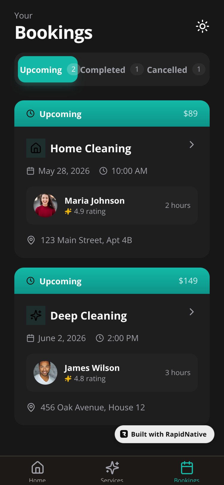 Cleanora screen 3