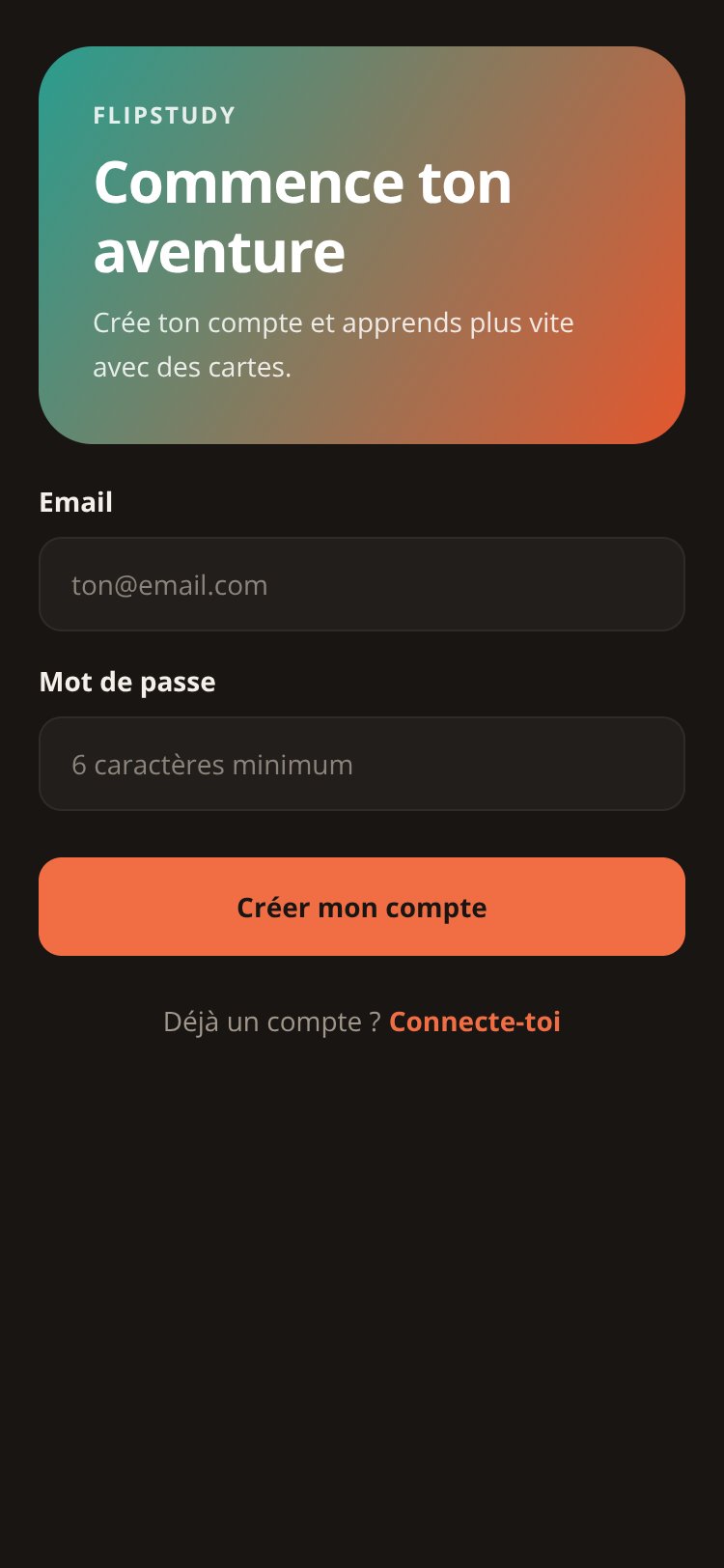 FlipStudy screen 1