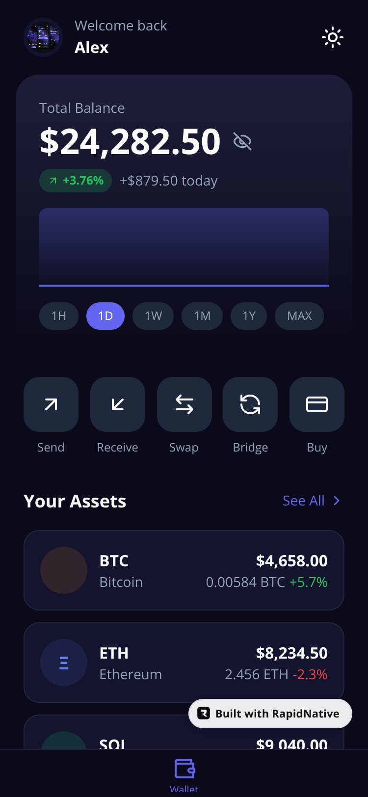 Catena Wallet screen 1