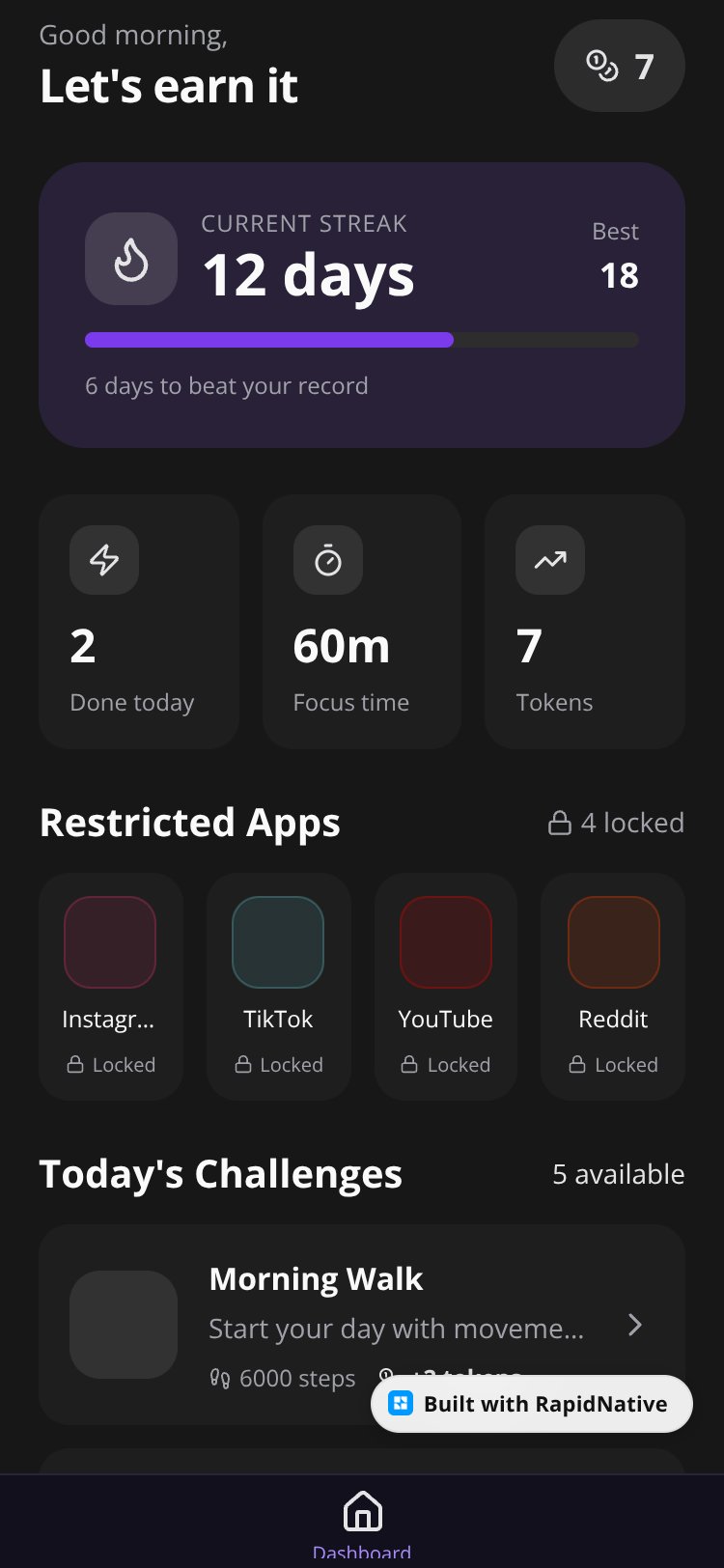 EarnIt screen 2