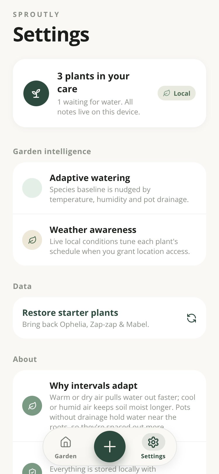 Sproutly screen 3