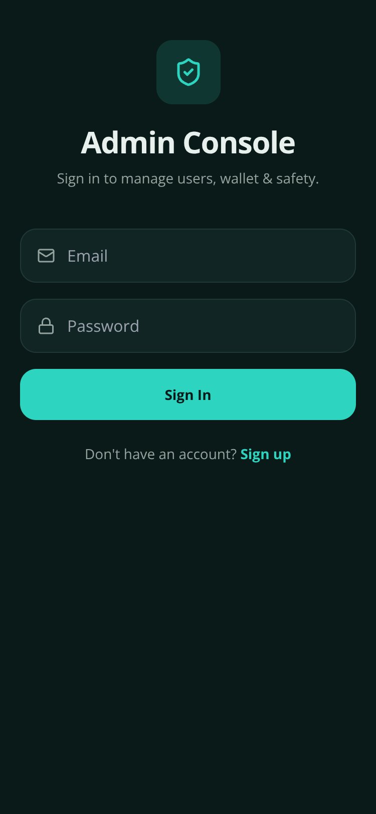 ControlHub Admin screen 1