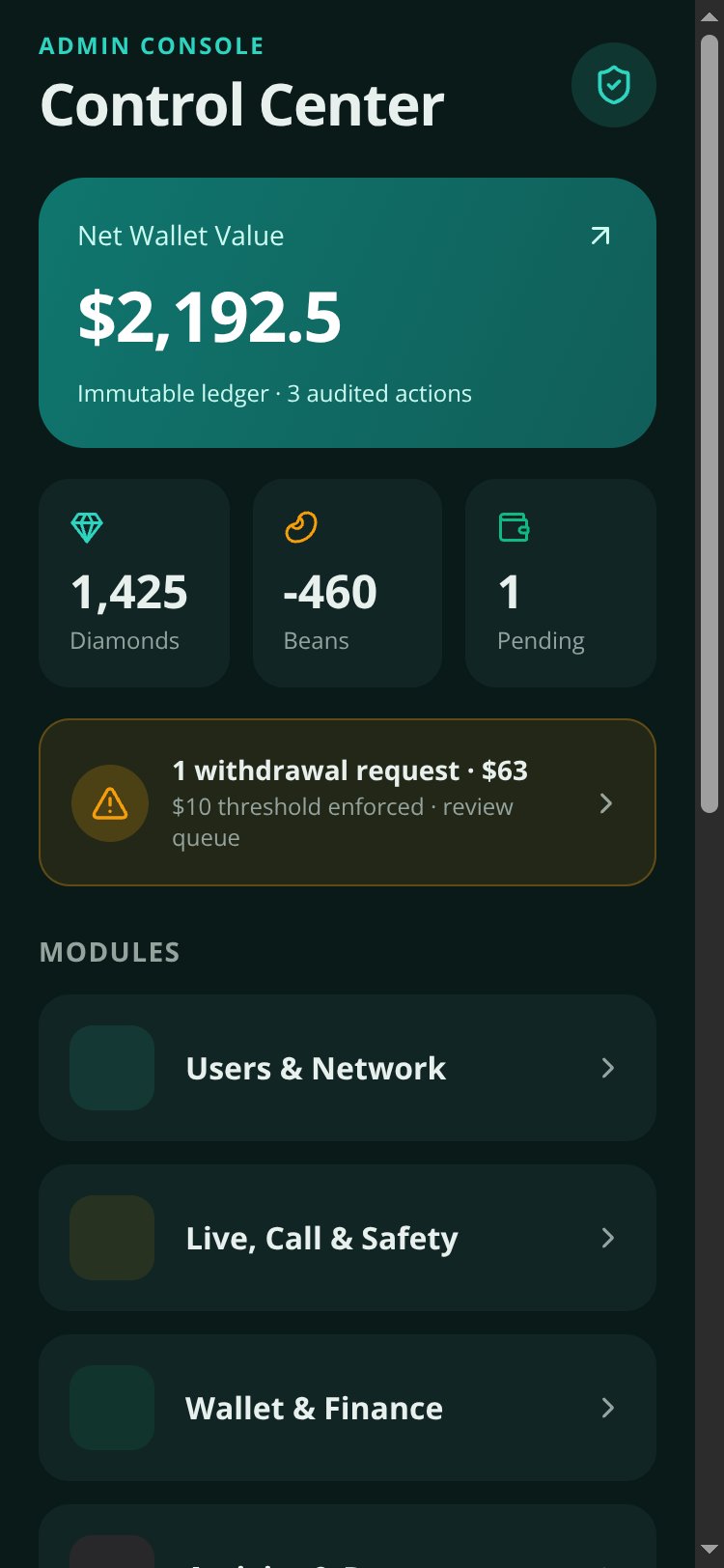 ControlHub Admin screen 3