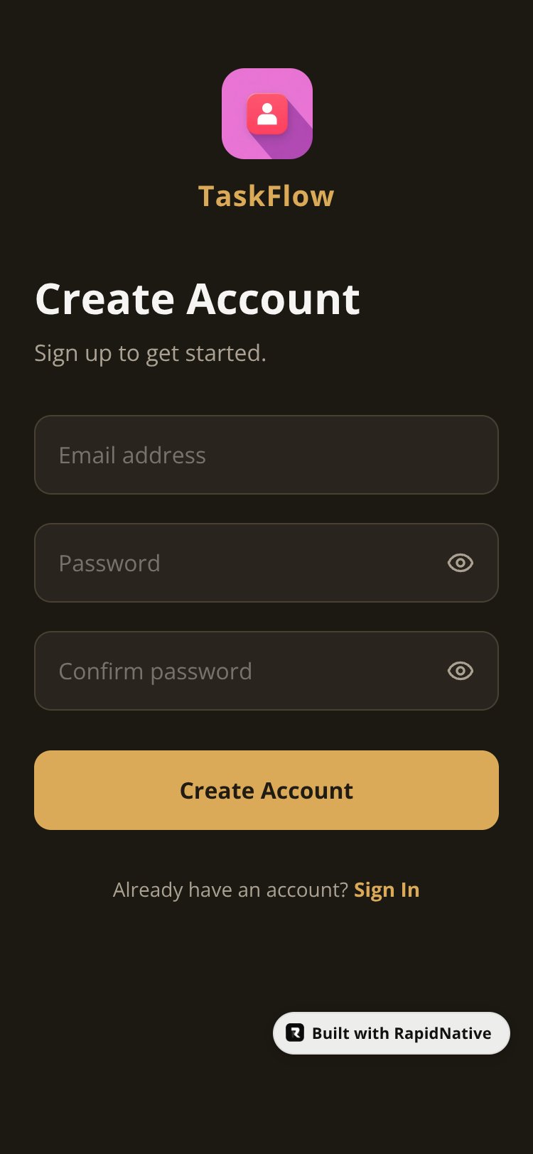 TaskFlow screen 2