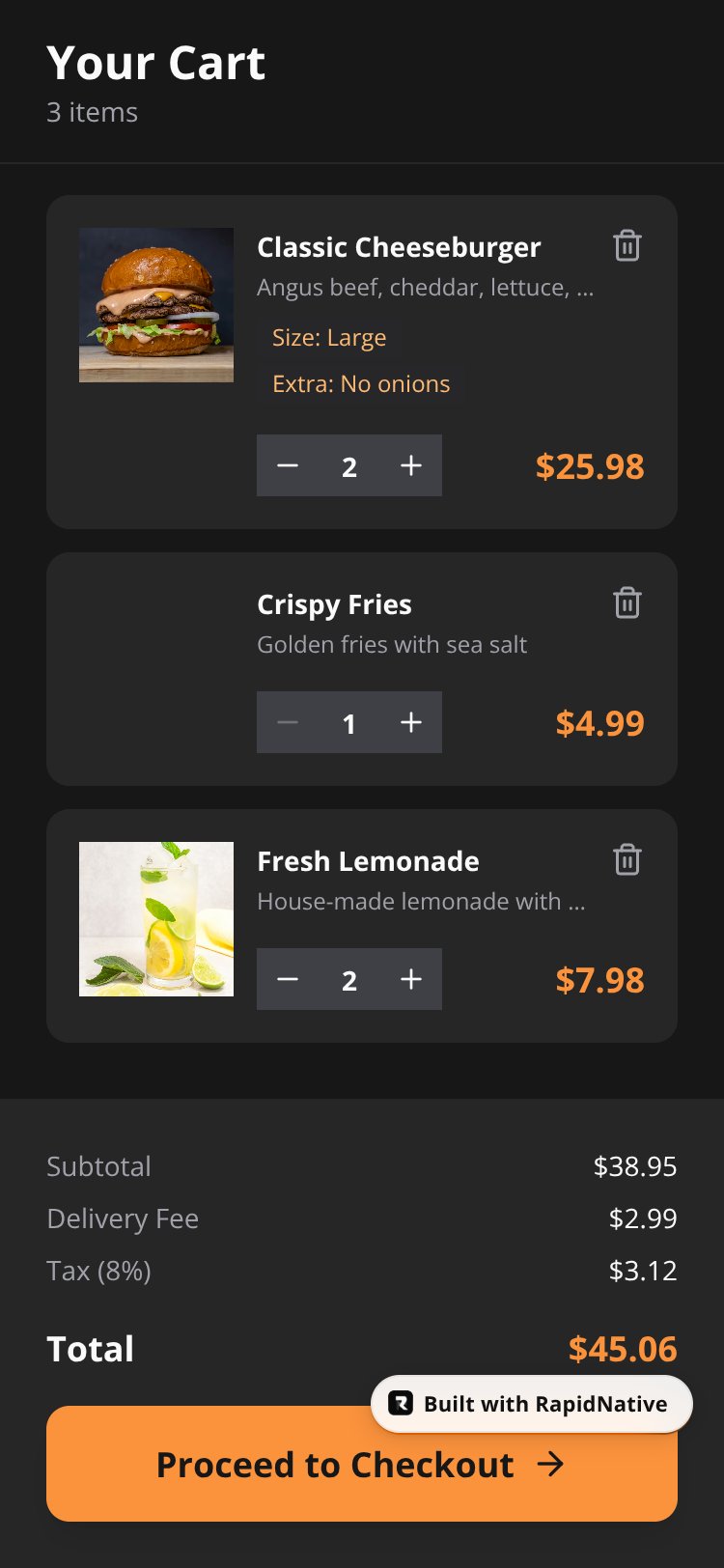 CraveDash screen 4