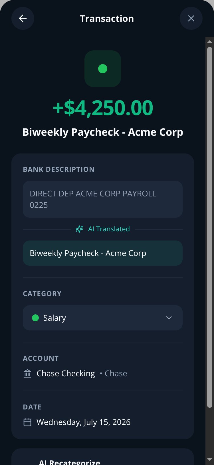 FinWise screen 1