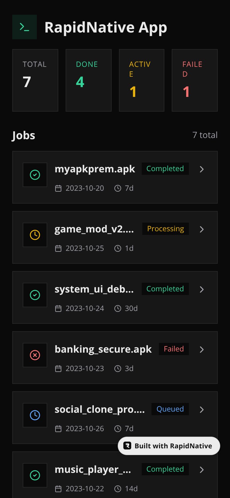 RapidNative App screen 1