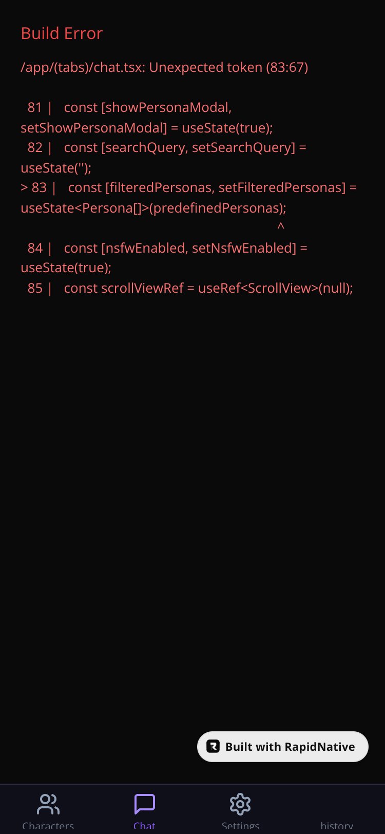 PersonaChat AI screen 2