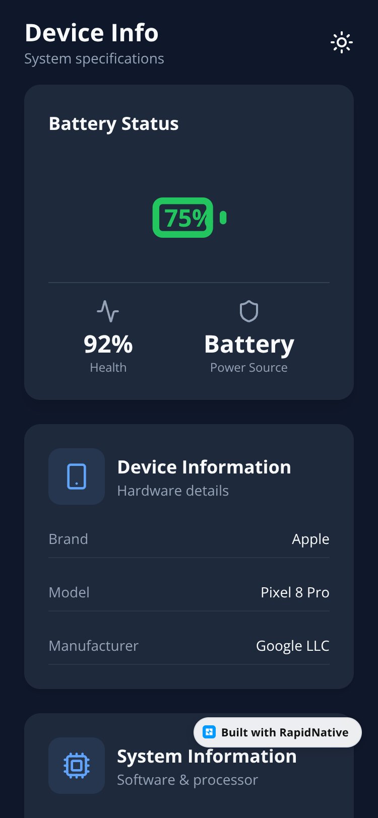 Battery Companion screen 1