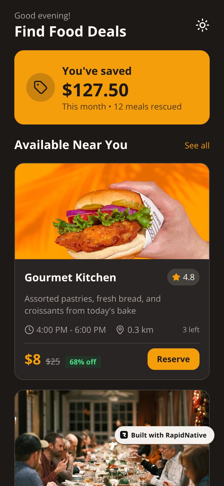 FoodRescue screen 1