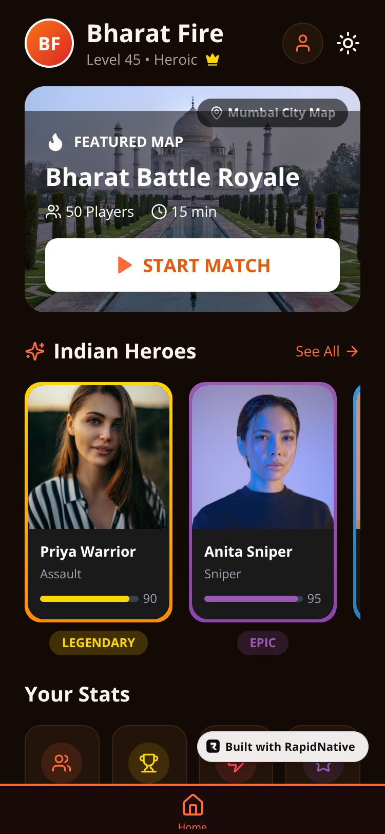 Bharat Fire Battle screen 1
