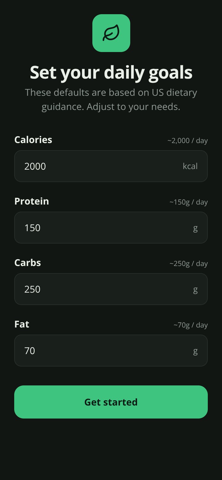 CalorieScan screen 5