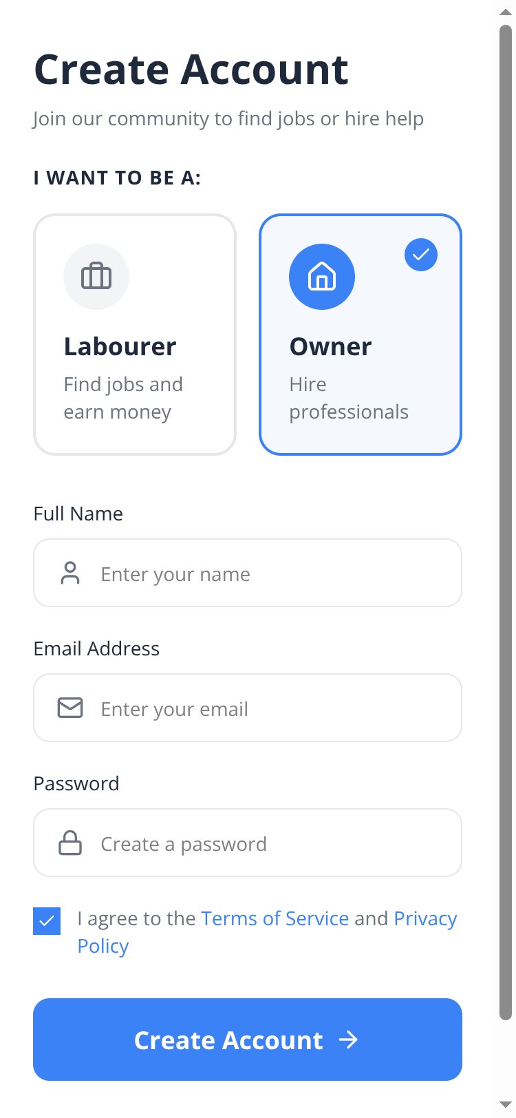 LabourLink screen 4