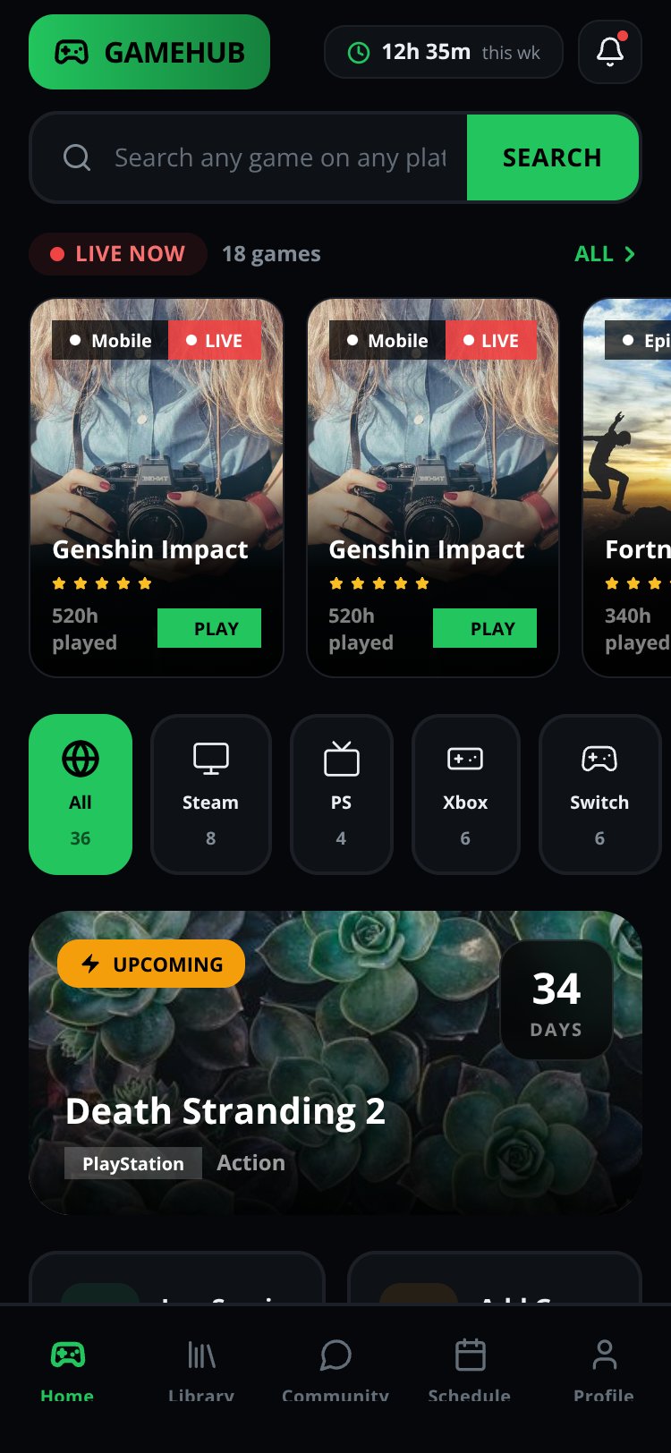 RapidNative App screen 1