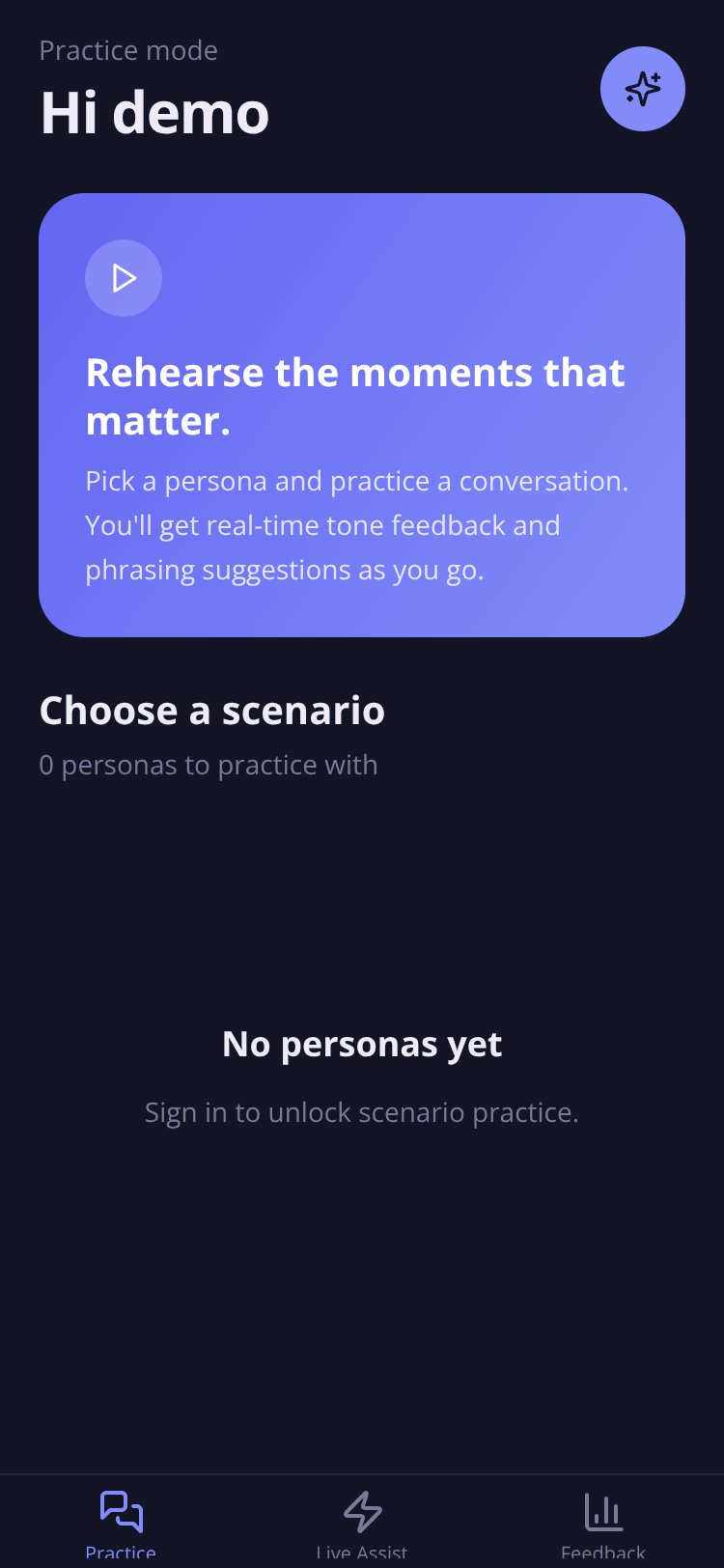 RapidNative App screen 1