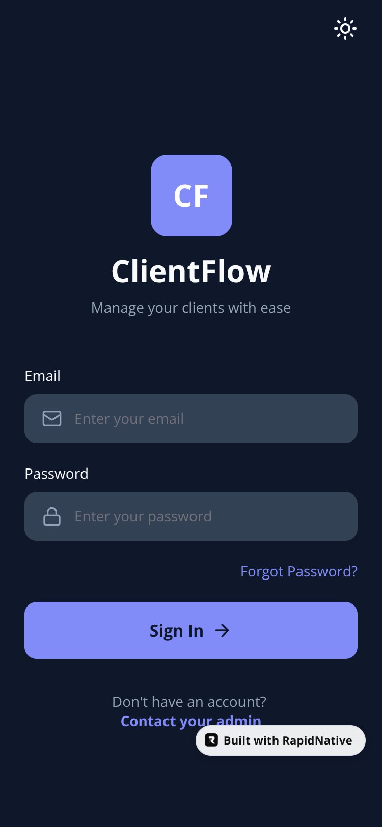 ClientFlow CRM screen 3