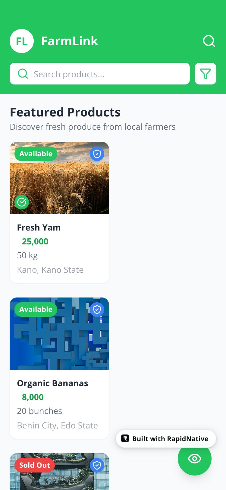 FarmLink screen 1