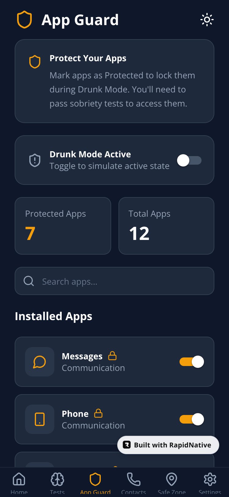 Drunk Dial screen 2