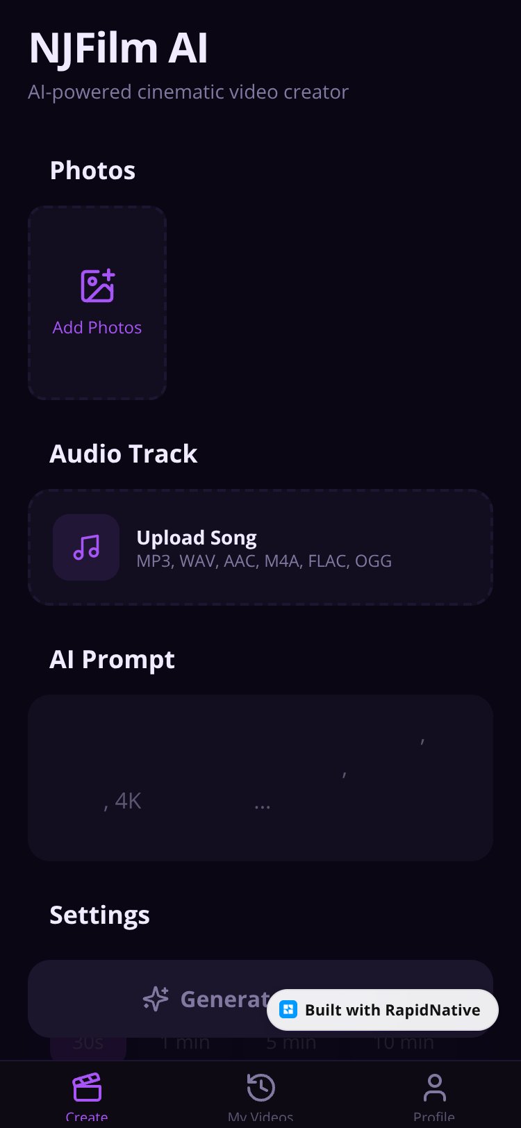 NJFilm AI screen 2