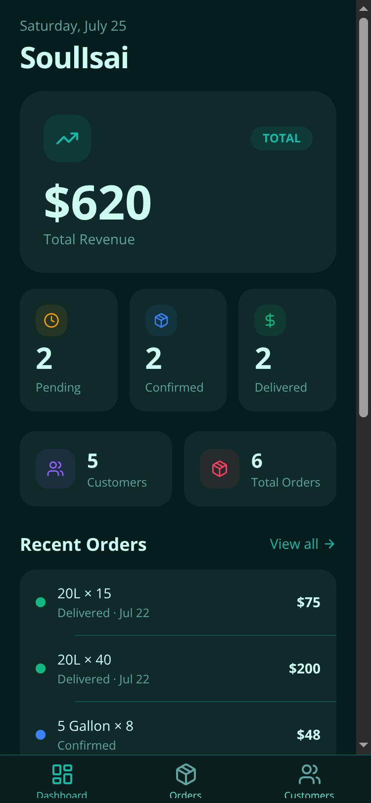 AquaSupply screen 3
