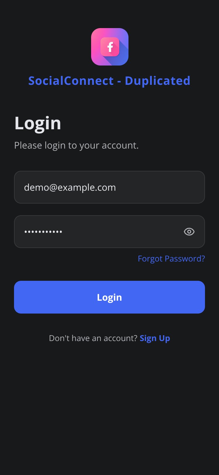 SocialConnect - Duplicated screen 2