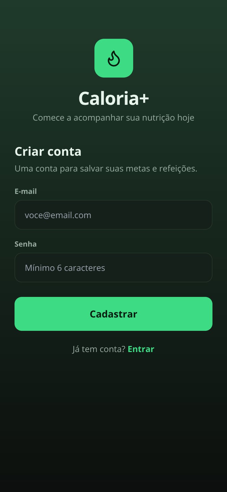 Caloria+ screen 2