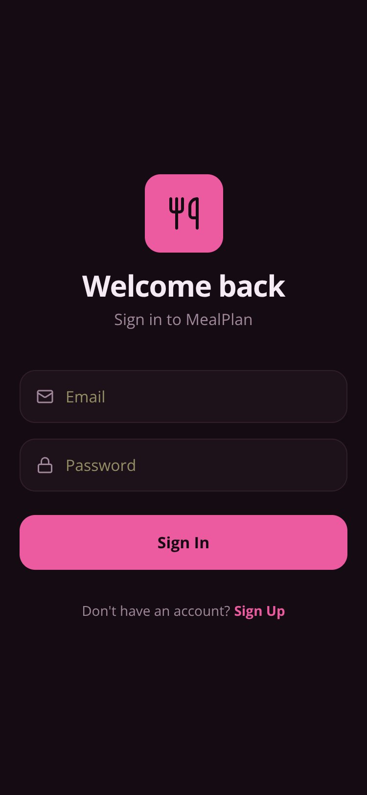 MealPlan screen 1
