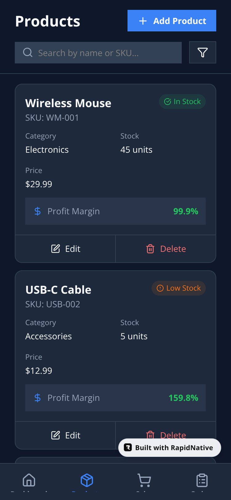 ShopAI - Shop Management System screen 3