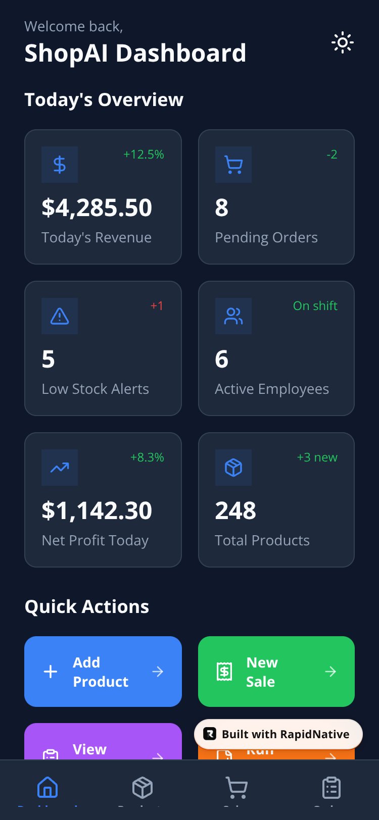 ShopAI - Shop Management System screen 4