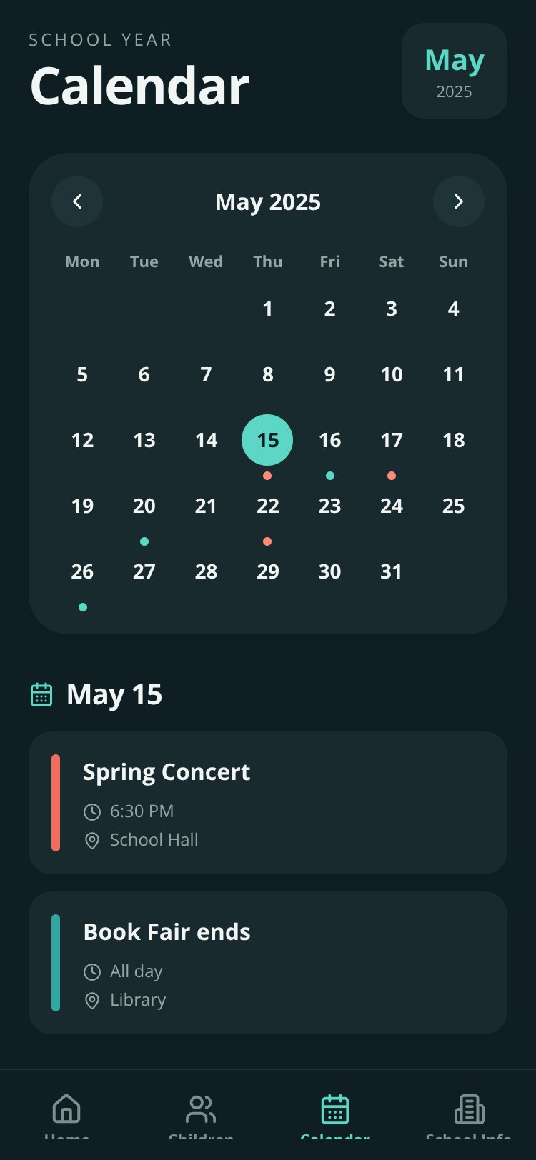SchoolPocket screen 1