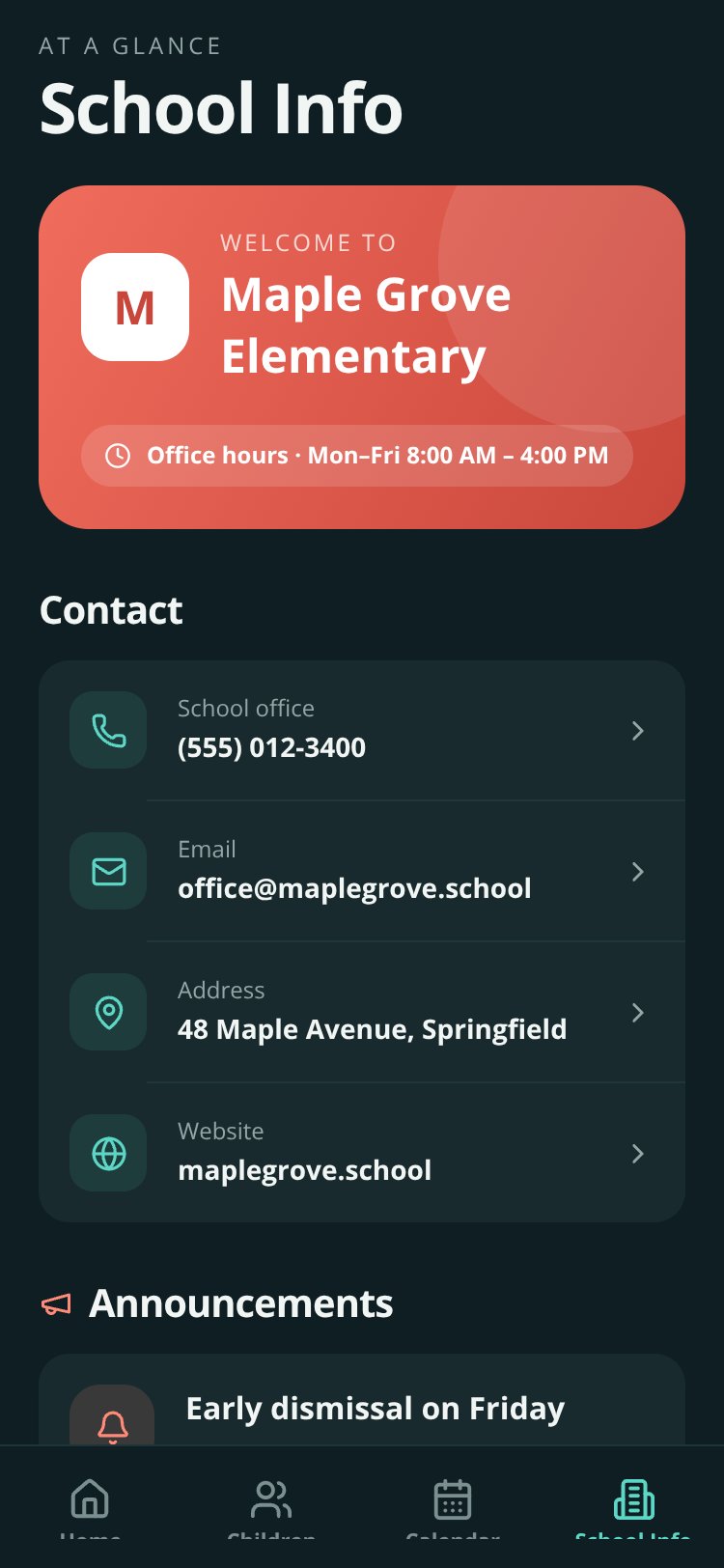 SchoolPocket screen 4