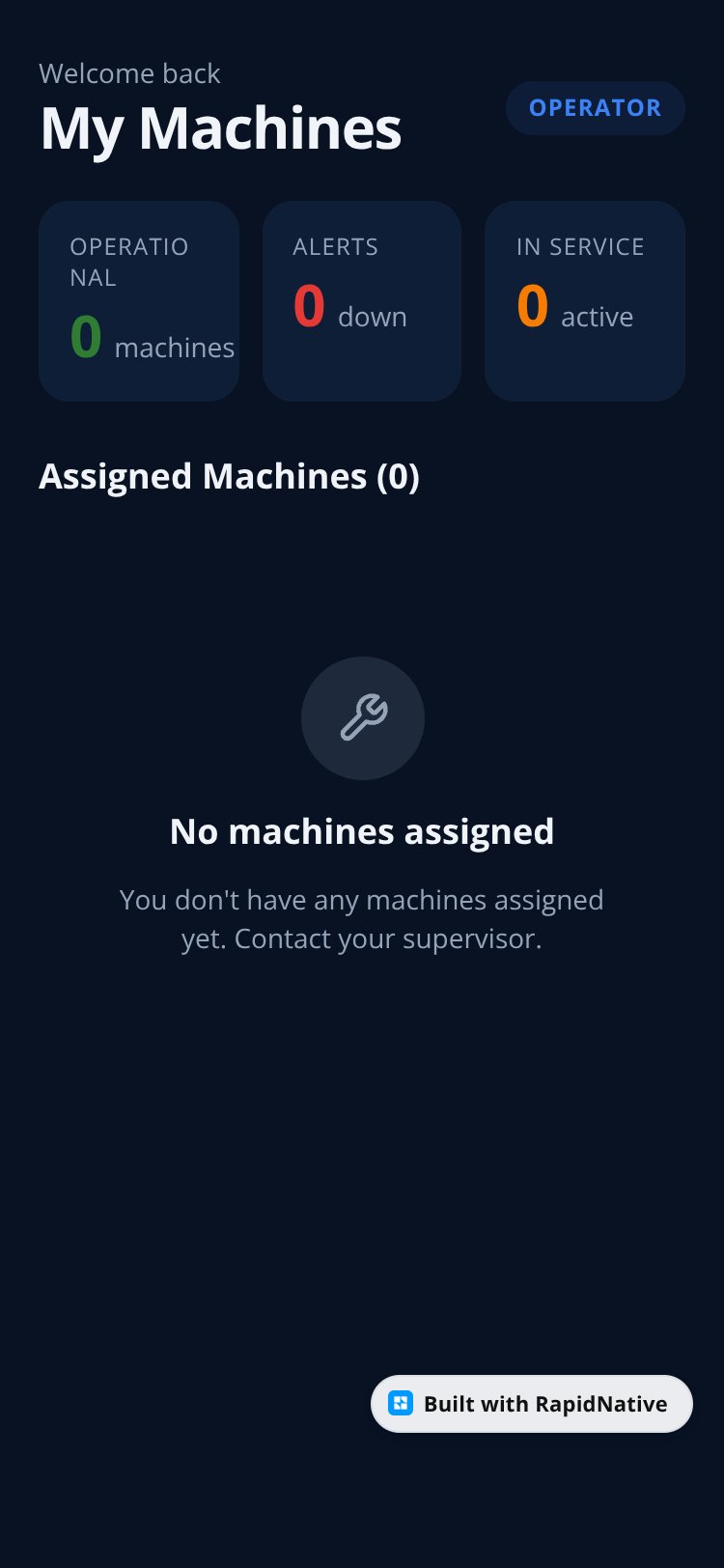 MachineAlert screen 1