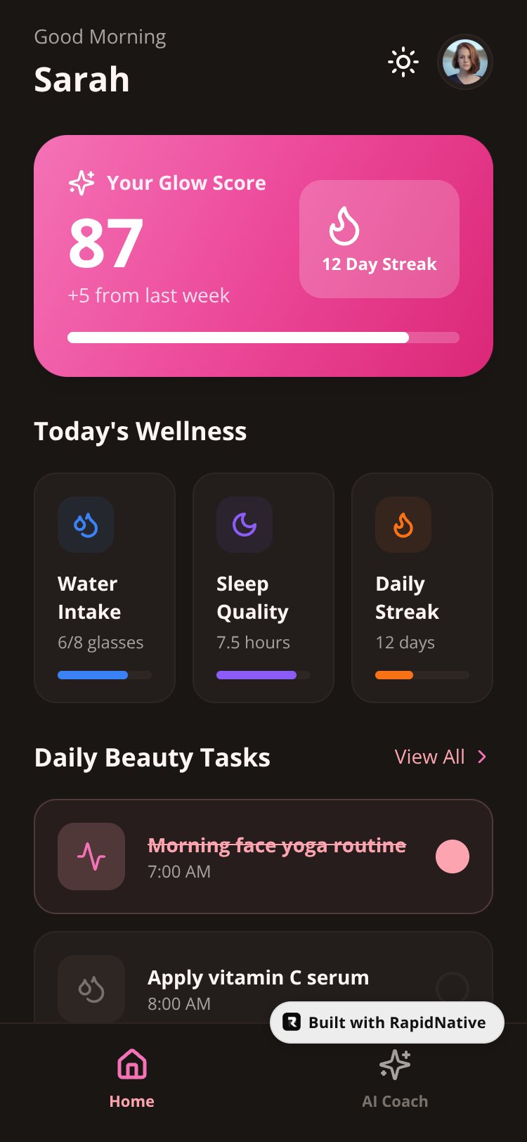Glow+ screen 3