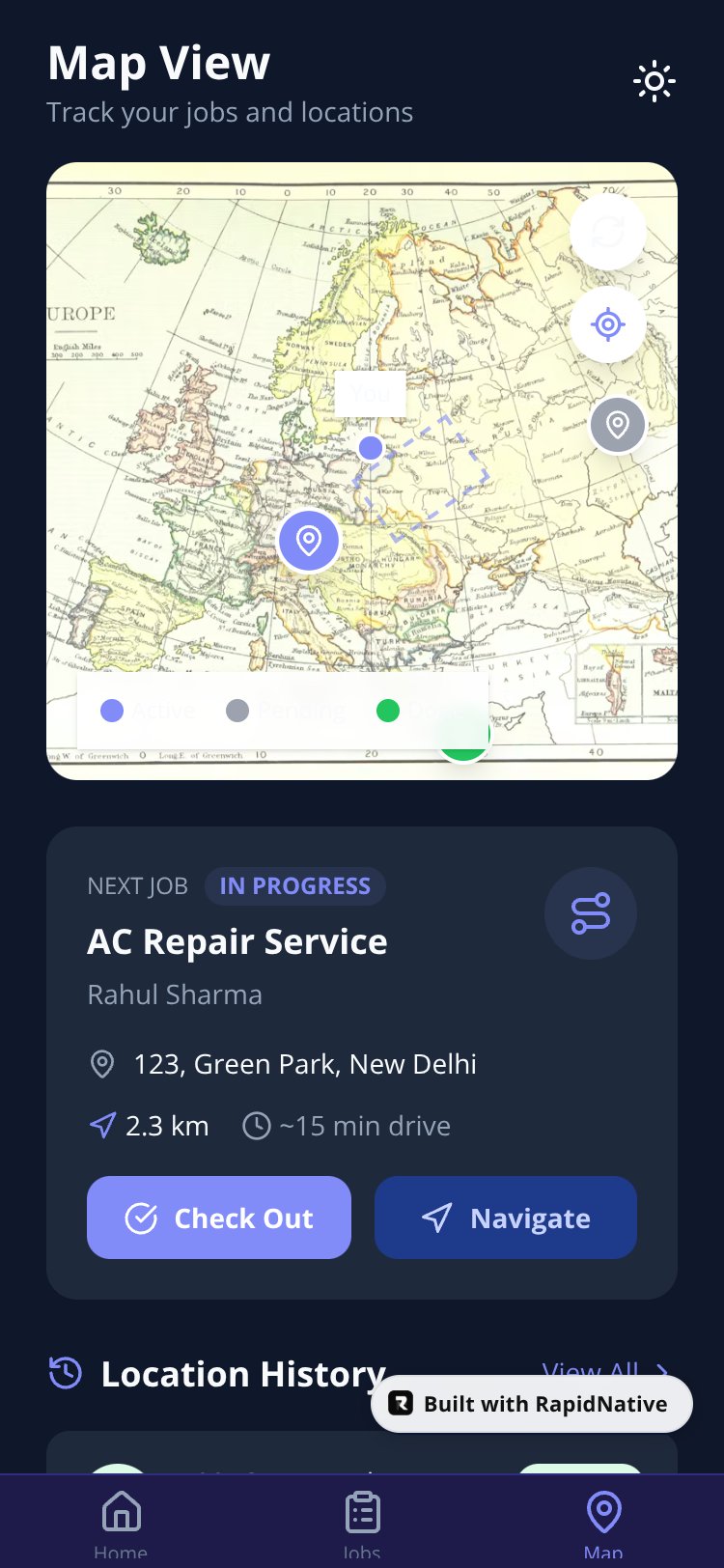 ServiceHub screen 2
