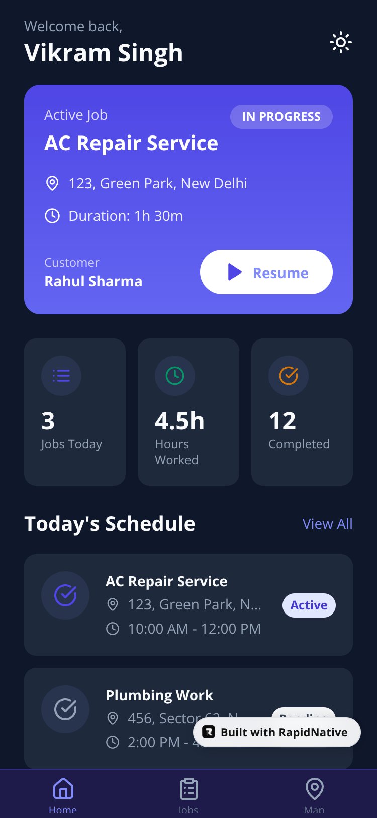 ServiceHub screen 3