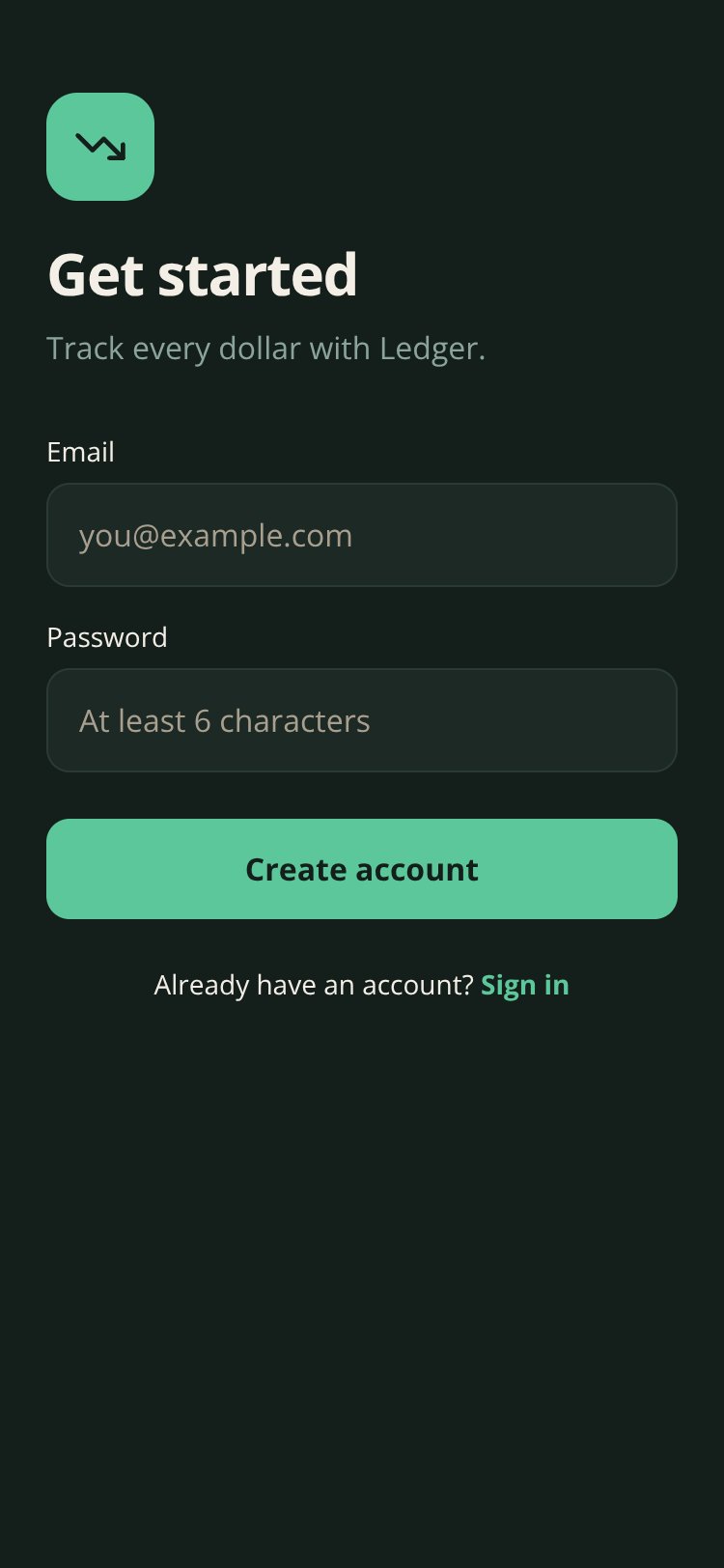 Ledger screen 2