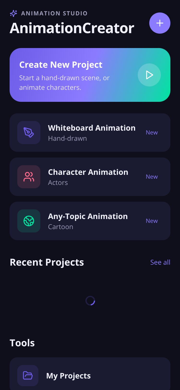 AnimationCreator screen 1