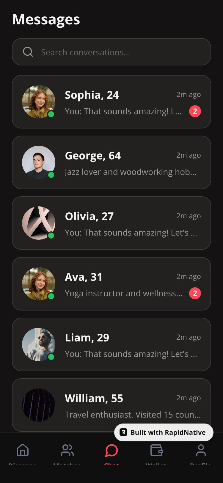 Exclusive Dating screen 3