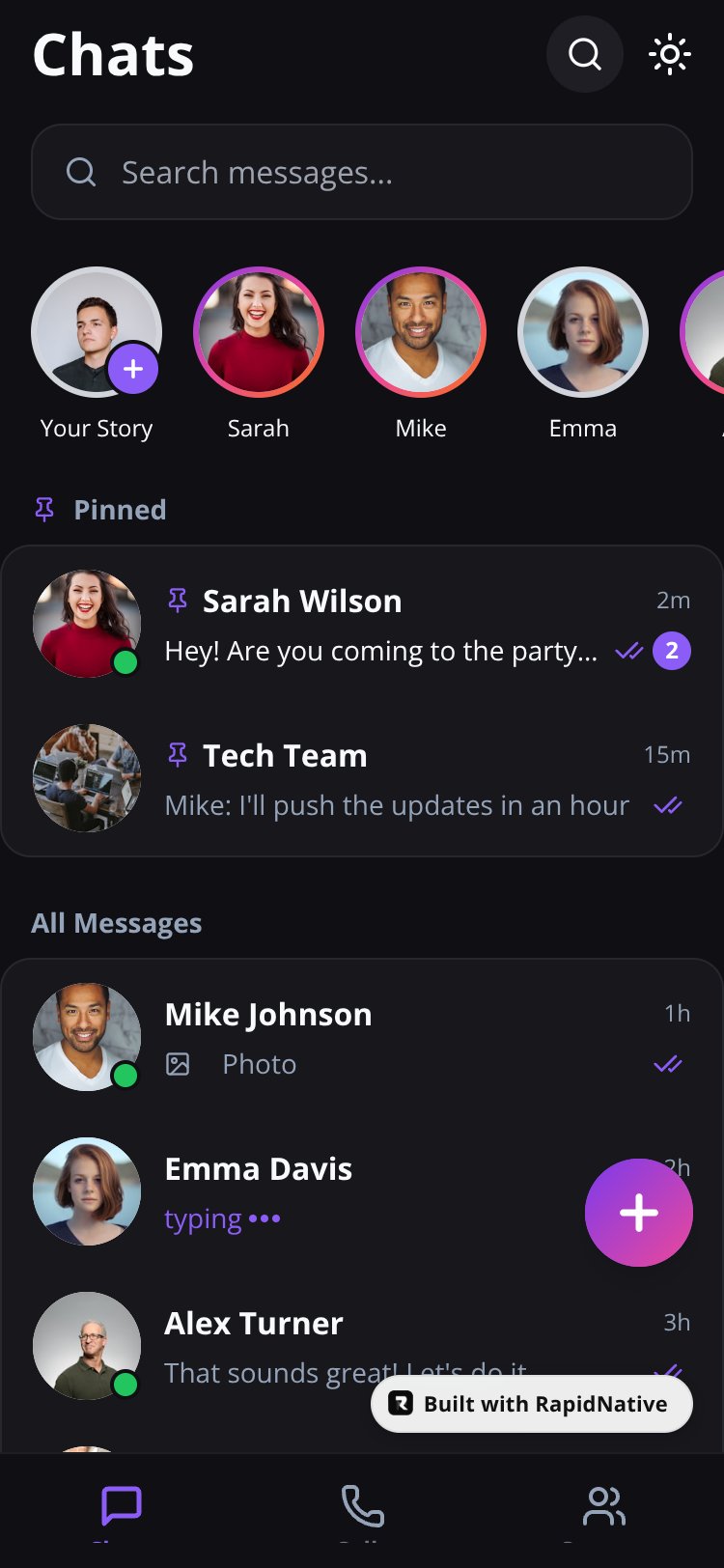 PulseChat screen 1