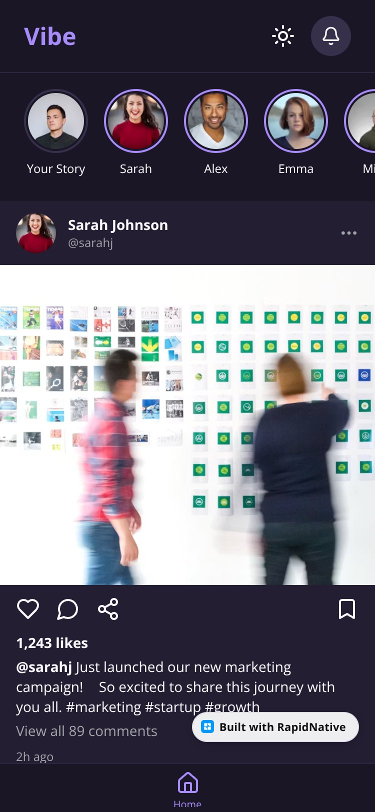 SocialConnect screen 1