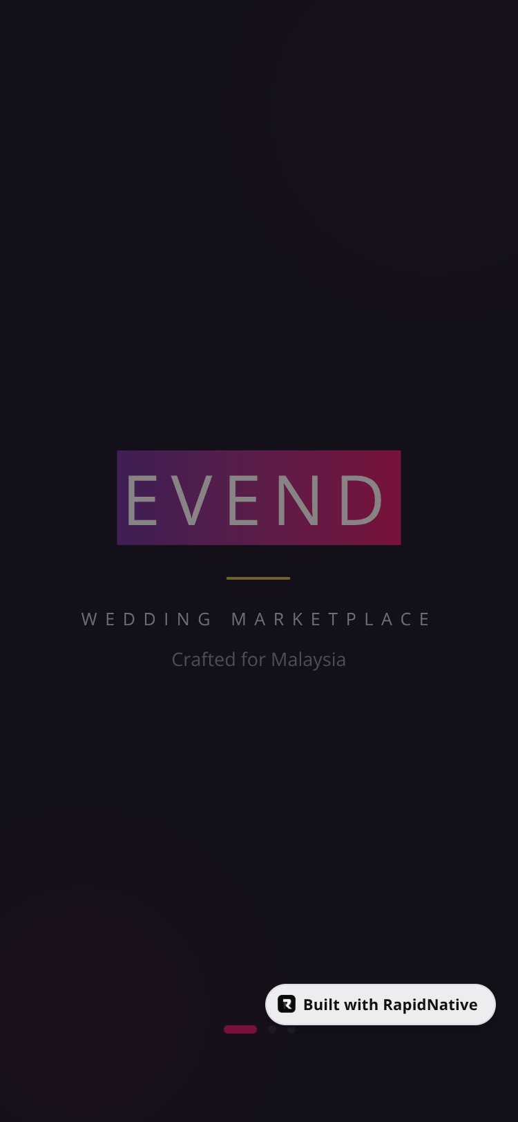 EVEND screen 1