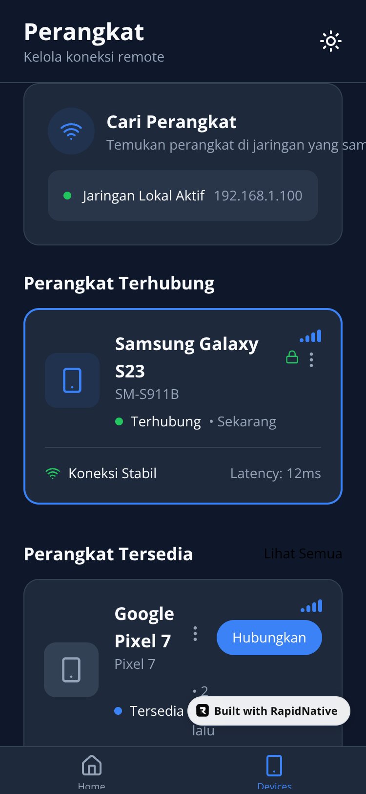 RemoteConnect Pro screen 2