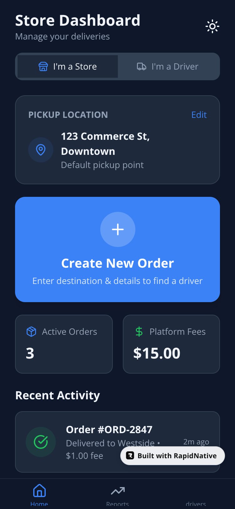 DriverConnect screen 1